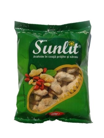 Arahide in coaja prajite si sarate (alune de pamant) Sunlit - 200 g